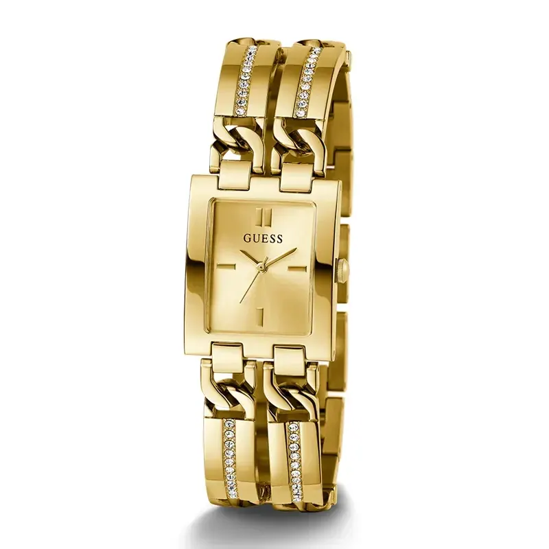 Guess Mod Champagne Dial Goldish Ladies Watch- GW0668L2